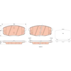 Brake Pad Set TRW GDB3523 OE Ref 58101-1MA21