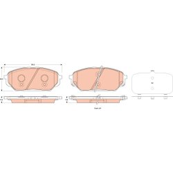Brake Pad Set TRW GDB3527 OE Ref 58101-3JA50