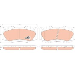 Brake Pad Set TRW GDB3528 OE Ref 04465-0K330