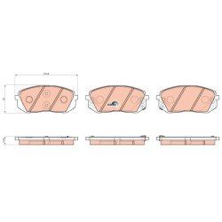 Brake Pad Set TRW GDB3530 OE Ref 58101-3ZA10