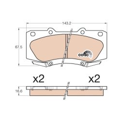 Brake Pad Set TRW GDB3534 OE Ref 04465-0K320