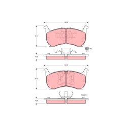 Jeu de plaquettes de frein TRW GDB354 pour FORD ASIE & OCÉANIE, FORD, MAZDA