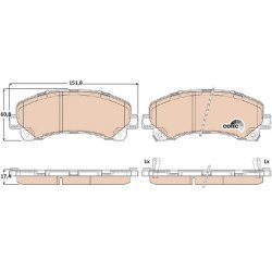 Brake Pad Set TRW GDB3545 OE Ref 8979475710