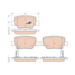Brake Pad Set TRW GDB3547 OE Ref 04466-0F010