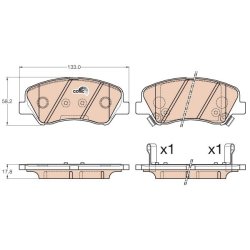 Brake Pad Set TRW GDB3548 OE Ref 58101-1RA05
