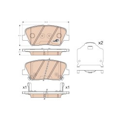 Brake Pad Set TRW GDB3549 OE Ref 58101-A6A02