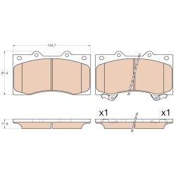 Brake Pad Set TRW GDB3560 OE Ref D1060-1LB2A
