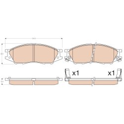 Brake Pad Set TRW GDB3563 OE Ref 41060-95F0B