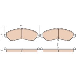 Jeu de plaquettes de frein TRW GDB3564 pour TATA ARIA OE 287042100120