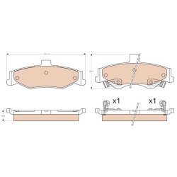 Brake Pad Set TRW GDB3570 OE Ref 12454972