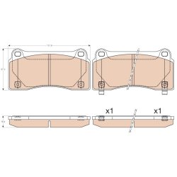 Brake Pad Set TRW GDB3573 OE Ref D4060-JF20C