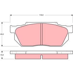 Jeu de plaquettes de frein TRW GDB358 pour HONDA OE 45022-SBO-671