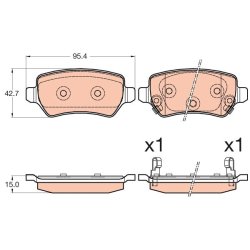 Jeu de plaquettes de frein TRW GDB3585 pour KIA CEE'D, PRO OE 58302-A2A30