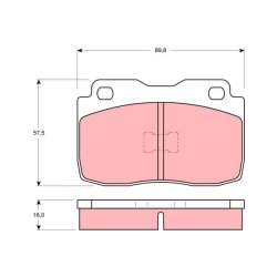Plaquettes de frein TRW GDB359 pour FIAT OE 5888553