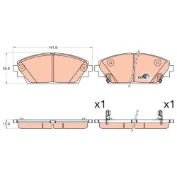 Brake Pad Set TRW GDB3592 OE Ref B4Y0-33-28ZB