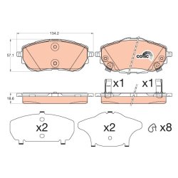 Brake Pad Set TRW GDB3598 OE Ref 04465-02391