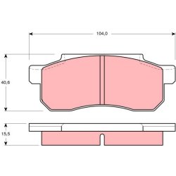 Jeu de plaquettes de frein TRW GDB361 pour HONDA BEAT, CITY, JAZZ OE 45022-SA7-020