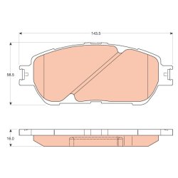 Brake Pad Set TRW GDB3610 OE Ref 04465-33270