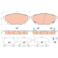 Plaquettes de frein TRW GDB3611 pour MITSUBISHI Canter, Fuso OE MK585740