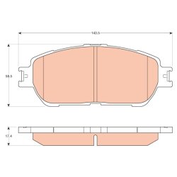 Brake Pad Set TRW GDB3612 OE Ref 04465-33350