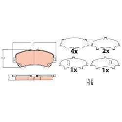 Brake Pad Set TRW GDB3622 OE Ref D1060-4EA0A