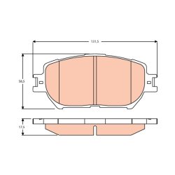 Brake Pad Set TRW GDB3628 OE Ref 04465-33320