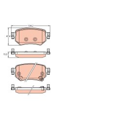 Brake Pad Set TRW GDB3632 OE Ref GMY02643ZA