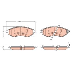 Brake Pad Set TRW GDB3634 OE Ref 94566892