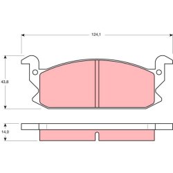 Jeu de plaquettes de frein TRW GDB366 pour DAIHATSU CHARADE OE 04491-87702
