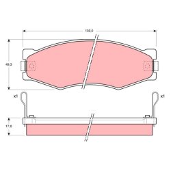 Brake Pad Set TRW GDB367 OE Ref 41060-11P94