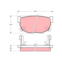 Brake Pad Set TRW GDB368 OE Ref 44060-P9125