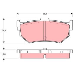 Brake Pad Set TRW GDB372 OE Ref 43022SA5951HS