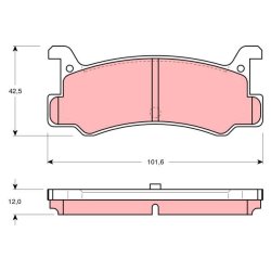 Brake Pad Set TRW GDB375 OE Ref 449287707000