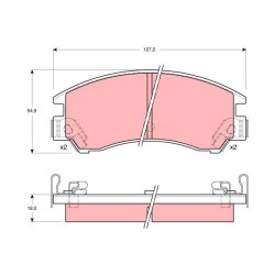 Plaquettes de frein TRW GDB380 pour SUBARU LEONE, XT OE 25191GA130