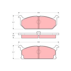 Brake Pad Set TRW GDB382 OE Ref 55210-82020