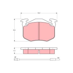 Plaquettes de frein TRW GDB386 pour PEUGEOT 505 OE 425025