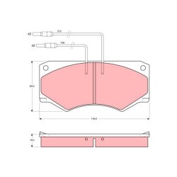 Jeu de plaquettes de frein TRW GDB389 pour IVECO DAILY OE 9037770