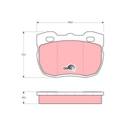 Brake Pad Set TRW GDB394 OE Ref RTC5756