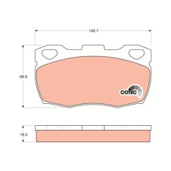 Brake Pad Set TRW GDB395 OE Ref RTC5574
