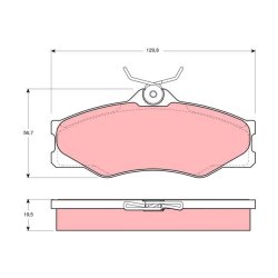 Plaquettes de frein TRW GDB399 pour VW Transporter, référence d'origine 251698151F TRW