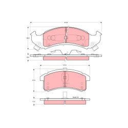 Brake Pad Set TRW GDB4000 OE Ref 18024915