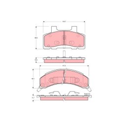 Jeu de plaquettes de frein TRW GDB4005 pour BUICK, CADILLAC, CHEVROLET et plus encore...