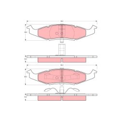 Jeu de plaquettes de frein TRW GDB4006 pour CHRYSLER, DODGE, PLYMOUTH OE 4762550