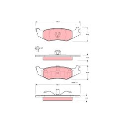 Jeu de plaquettes de frein TRW GDB4012 pour CHRYSLER, DODGE, PLYMOUTH