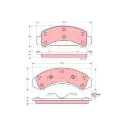 Plaquettes de frein TRW GDB4013 pour FORD AEROSTAR, RANGER OE E7TZ99999