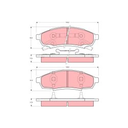 Jeu de plaquettes de frein TRW GDB4014 pour BUICK, CHEVROLET, OLDSMOBILE et plus encore...