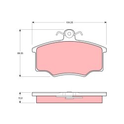 Brake Pad Set TRW GDB403 OE Ref 855 698 151 B