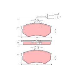 Brake Pad Set TRW GDB404 OE Ref 443 698 151 E