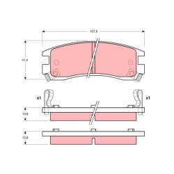 Jeu de plaquettes de frein TRW GDB4042 pour BUICK, CADILLAC, CHEVROLET et plus encore...