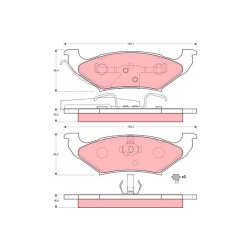 Brake Pad Set TRW GDB4045 OE Ref 05014036AB